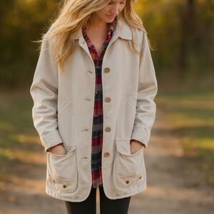 Vintage Eddie Bauer Barn Chore Canvas Cotton Jacket